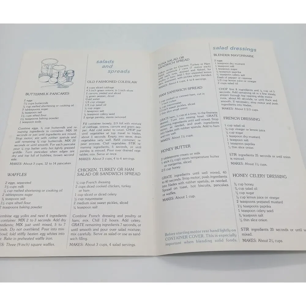 Vintage Sears Blender Instructions Recipes Booklet